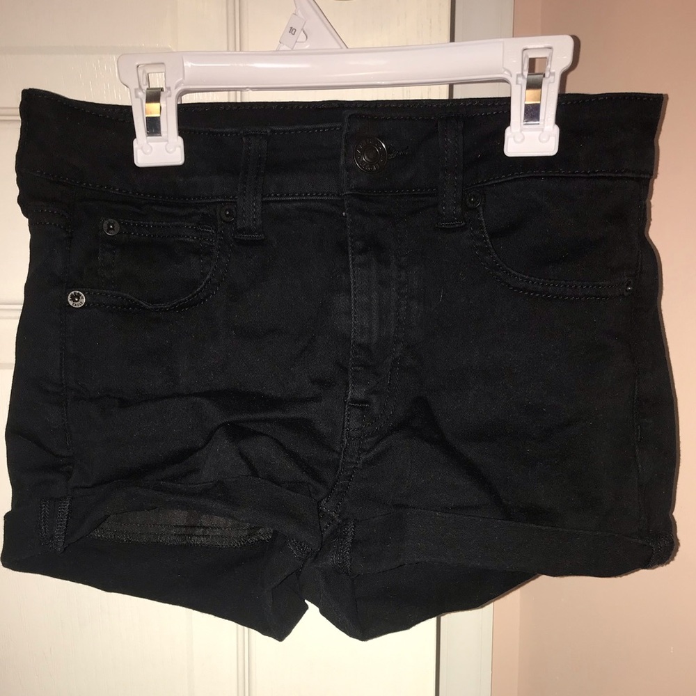 Black American Eagle Jean Shorts